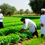 Cooperative Farming Success**

"A group of fully clothed farmers in traditional Middle Eastern attire, working together in a lush green field, appropriate content, tending to crops, safe for work, showcasing successful teamwork, perfect anatomy, natural proportions, professional photography, family-friendly, high quality."

**