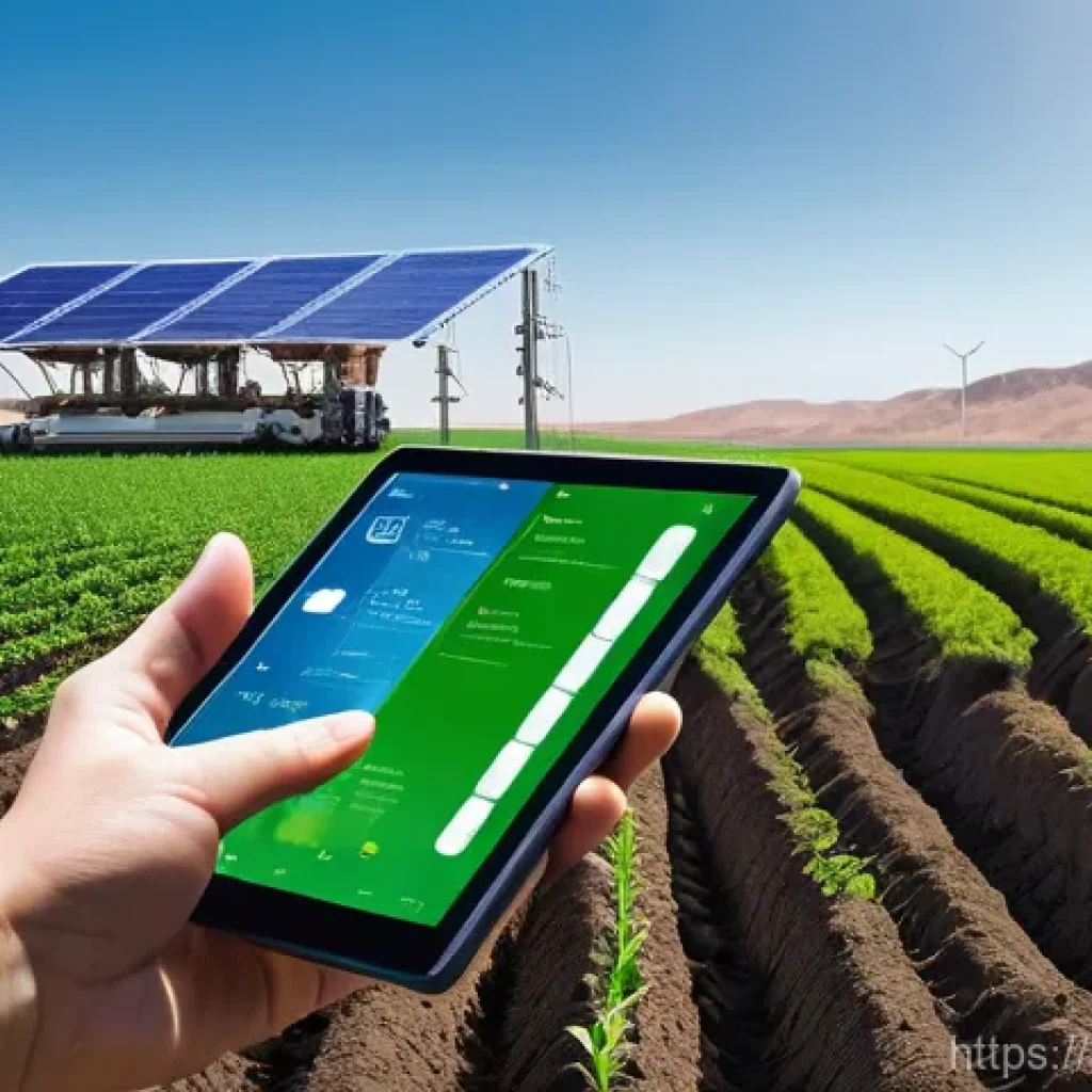 농업기술 취업 희망자 가이드 - **Prompt: A modern precision agriculture engineer, male or female, standing in a lush, green field i...
